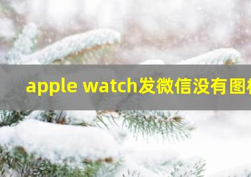 apple watch发微信没有图标